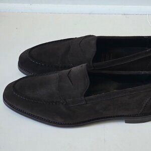 Allen Edmonds Mercer Street Suede Penny Loafers - Brown - 14D